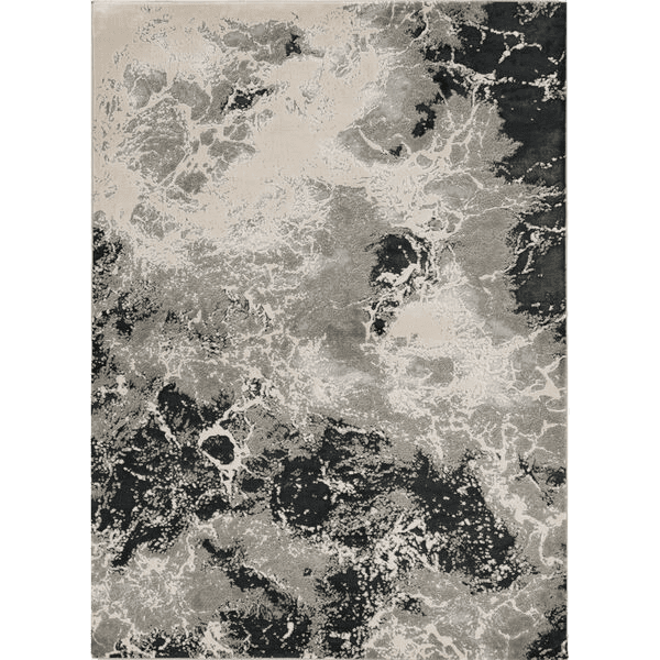 7' X 10' Silver Machine Woven Abstract Indoor Area Rug - Homeroots - Flyclothing LLC