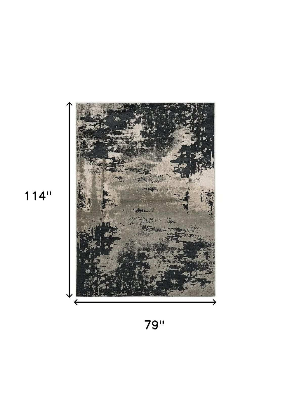 6' X 9' Black and Silver Area Rug - Homeroots - Flyclothing LLC