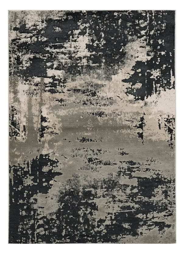 6' X 9' Black and Silver Area Rug - Homeroots - Flyclothing LLC