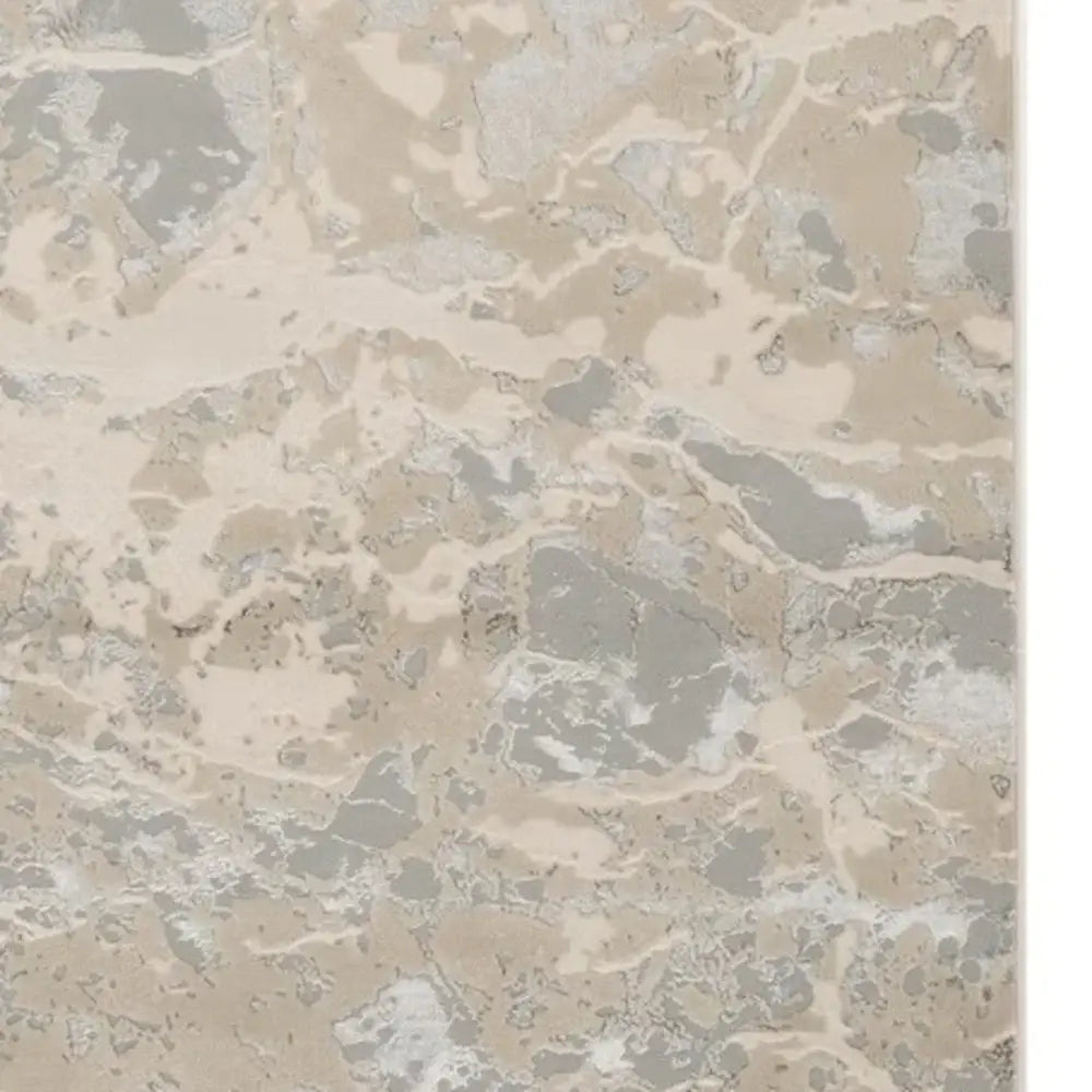 7' X 10' Sand Grey Machine Woven Abstract Indoor Area Rug - Homeroots - Flyclothing LLC