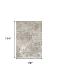 6' X 9'  Polyester Sand Silver Area Rug - Homeroots