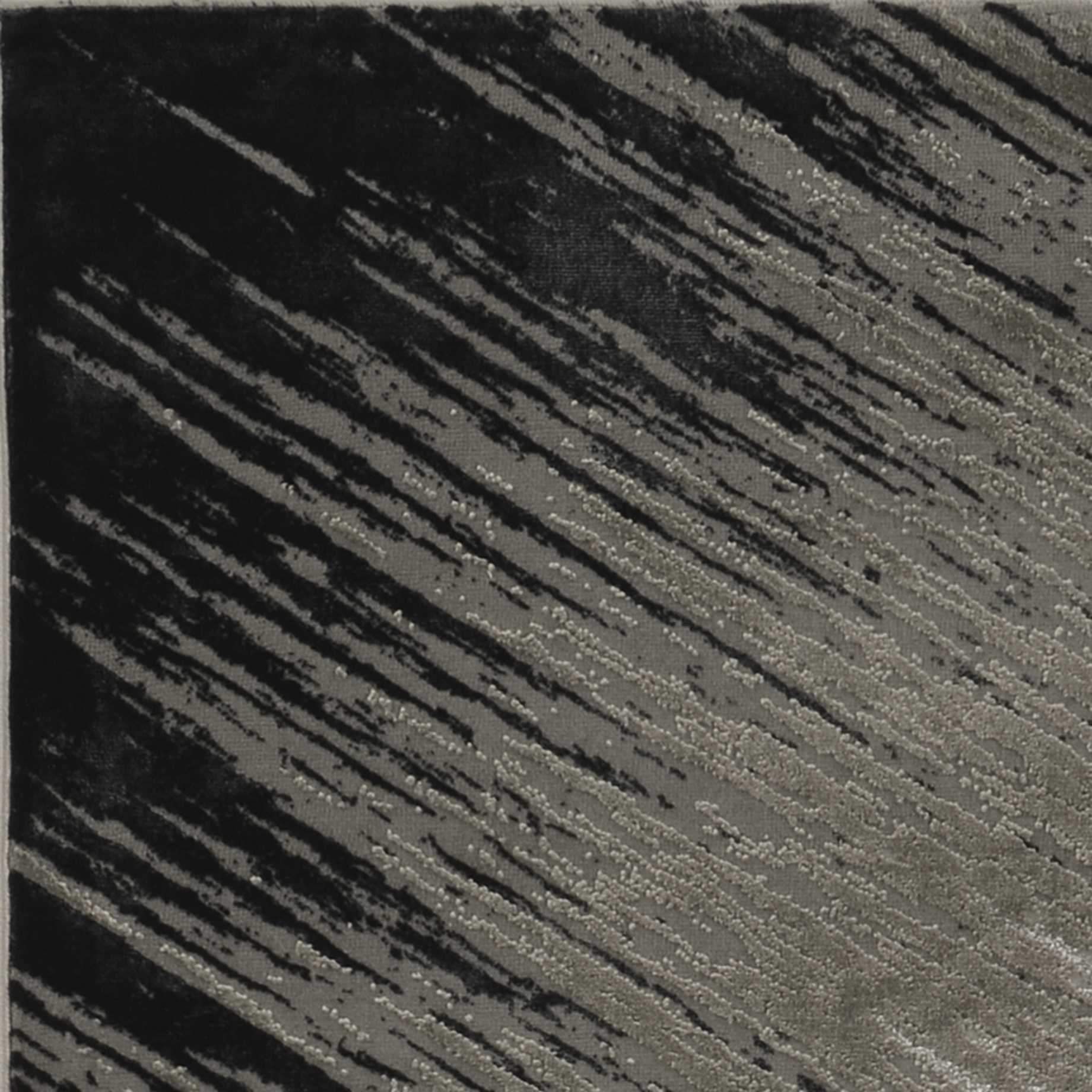 7' X 10' Silver Grey Machine Woven Abstract Brushstroke Indoor Area Rug - Homeroots - Flyclothing LLC
