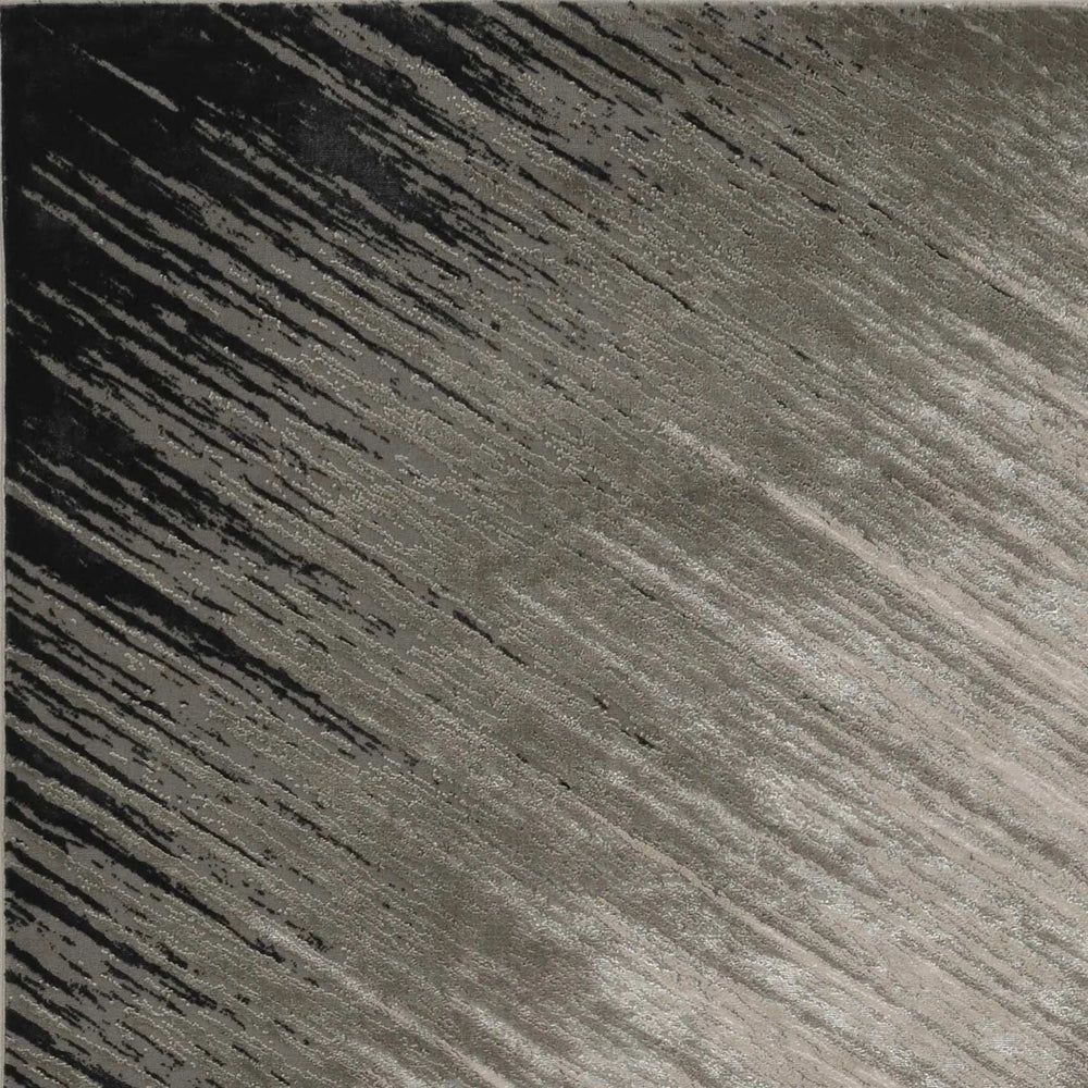 7' X 10' Silver Grey Machine Woven Abstract Brushstroke Indoor Area Rug - Homeroots - Flyclothing LLC