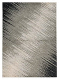 7' X 10' Silver Grey Machine Woven Abstract Brushstroke Indoor Area Rug - Homeroots