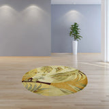5' Round Wool Coral Or Ivory Area Rug - Homeroots - Flyclothing LLC