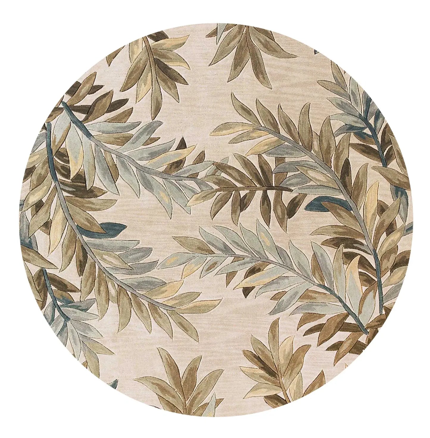 6' Ivory Round Wool Hand Tufted Area Rug - Homeroots - Flyclothing LLC