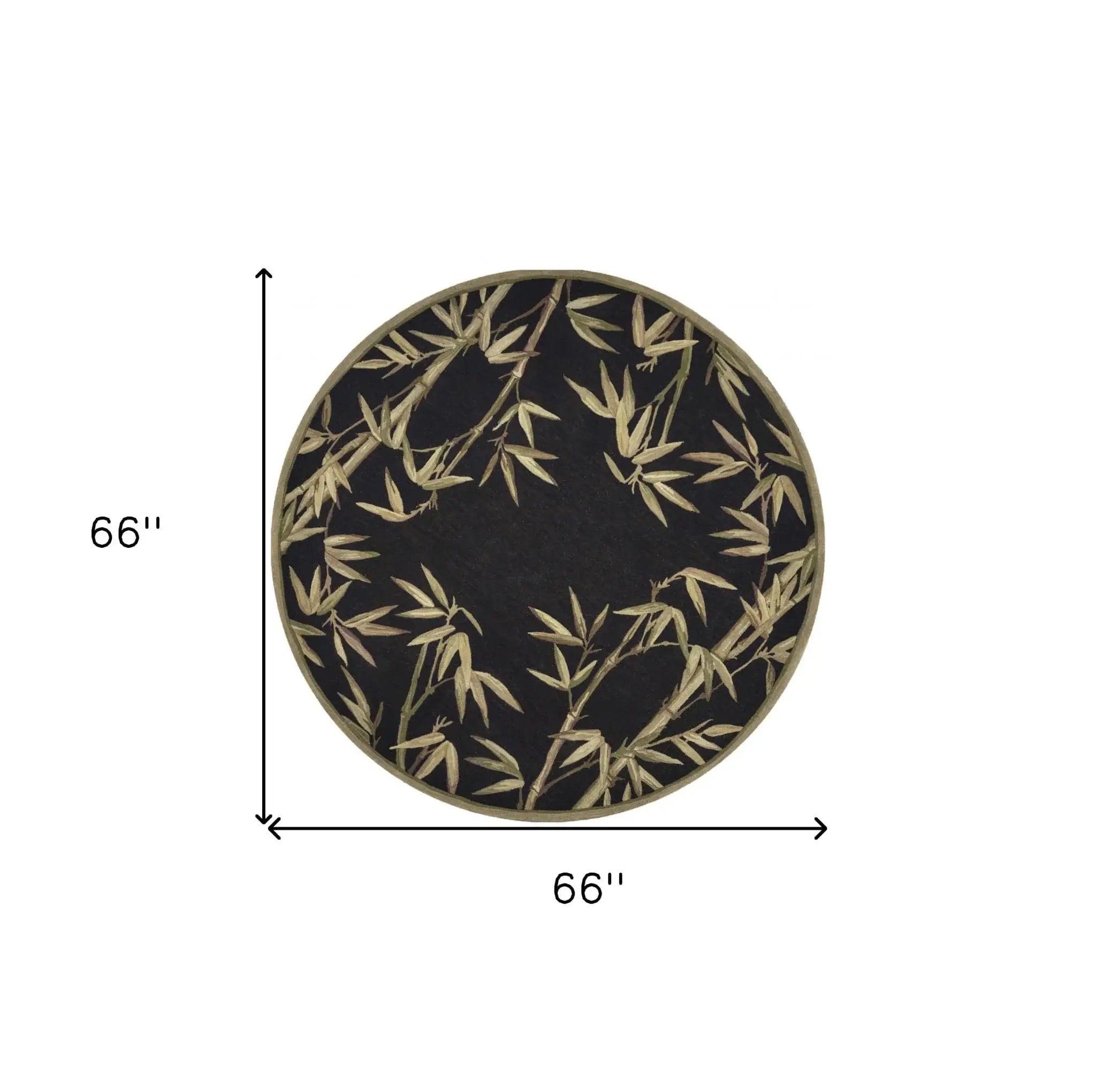 5' Black Round Wool Hand Tufted Area Rug - Homeroots - Flyclothing LLC
