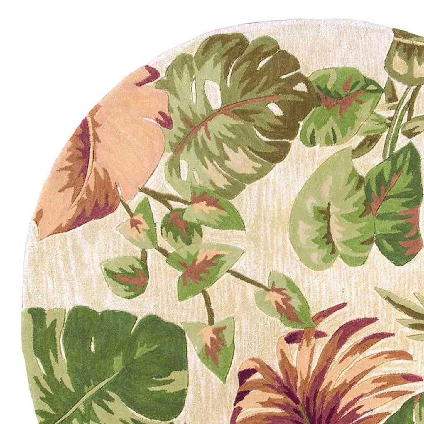 6' Beige Round Wool Hand Tufted Area Rug - Homeroots - Flyclothing LLC