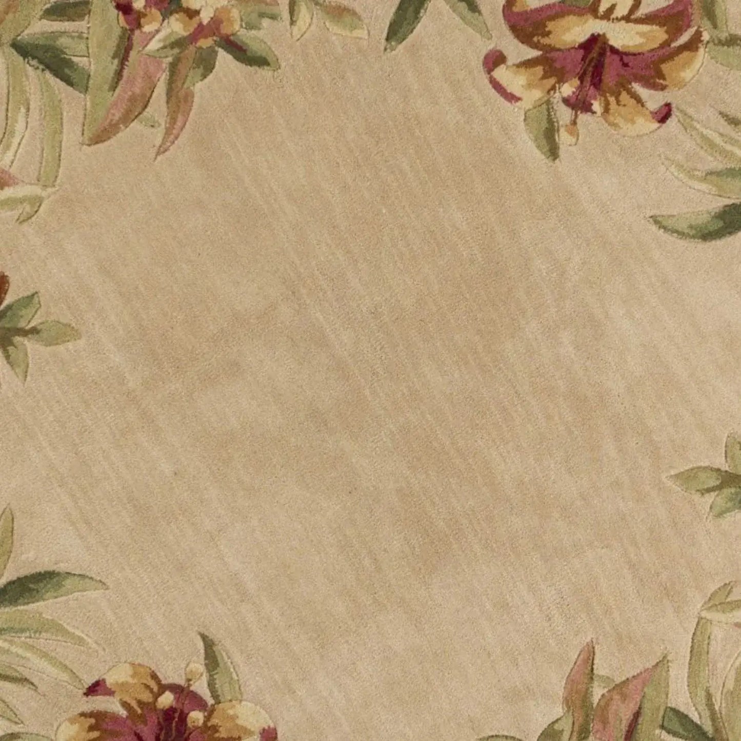 5' Round Wool Ivory Area Rug - Homeroots - Flyclothing LLC