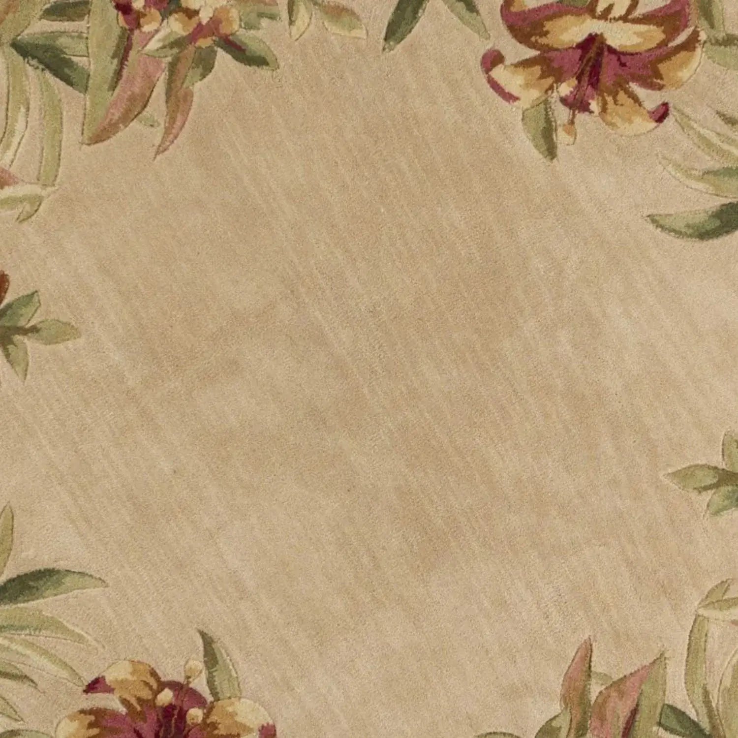 5' Round Wool Ivory Area Rug - Homeroots - Flyclothing LLC
