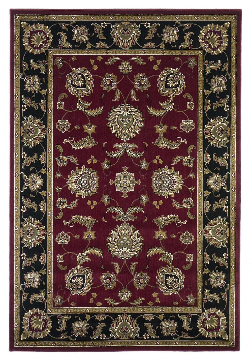 7' X 10' Polypropylene Red Or Black Area Rug - Homeroots - Flyclothing LLC