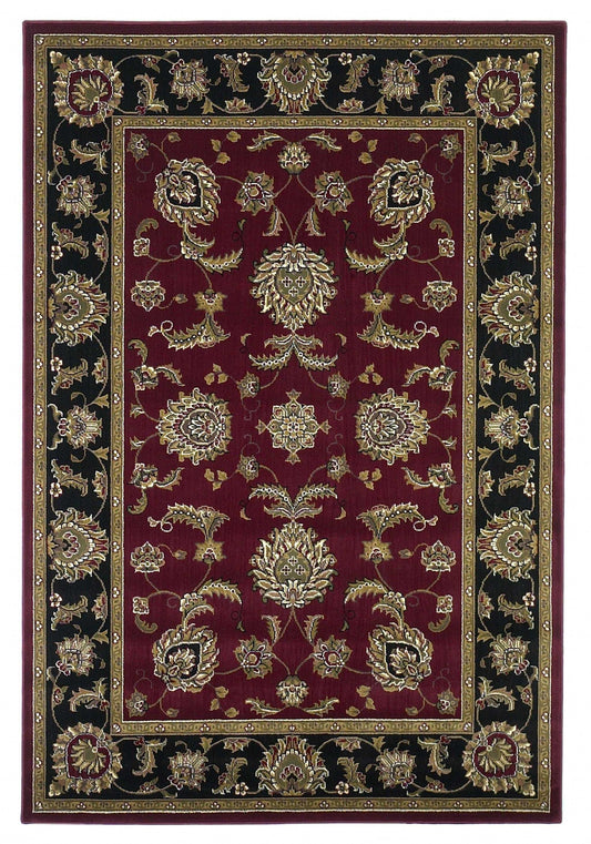 7' X 10' Polypropylene Red Or Black Area Rug - Homeroots - Flyclothing LLC