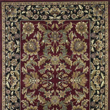8' X 11' Red Black Machine Woven Floral Traditional Indoor Area Rug - Homeroots - Flyclothing LLC