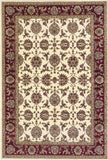 7' X 10' Red and Ivory Area Rug - Homeroots