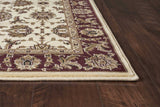 7' X 10' Red and Ivory Area Rug - Homeroots - Flyclothing LLC