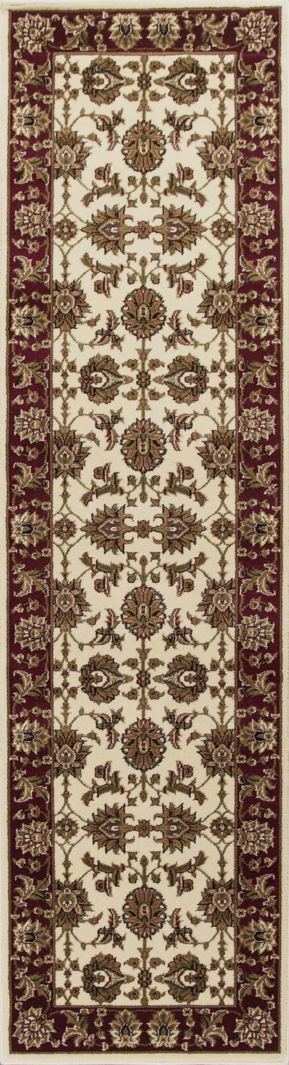 7' X 10' Red and Ivory Area Rug - Homeroots - Flyclothing LLC