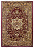 7' X 10'  Polypropylene Red Or  Beige Area Rug - Homeroots
