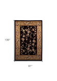 7' X 10' Beige and Black Area Rug - Homeroots