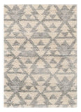 8' X 10' Ivory Grey Machine Woven Geometric Indoor Area Rug - Homeroots