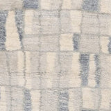7' X 9' Ivory and Blue Area Rug - Homeroots