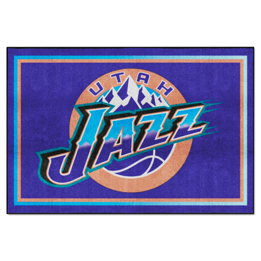 NBA Retro Utah Jazz 5ft. x 8 ft. Plush Area Rug - Utah Jazz
