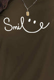 SMILE Round Neck Short Sleeve T-Shirt - Trendsi - Flyclothing LLC