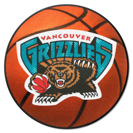 NBA Retro Vancouver Grizzlies Basketball Rug - 27in. Diameter - Vancouver Grizzlies