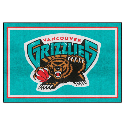 NBA Retro Vancouver Grizzlies 5ft. x 8 ft. Plush Area Rug - Vancouver Grizzlies