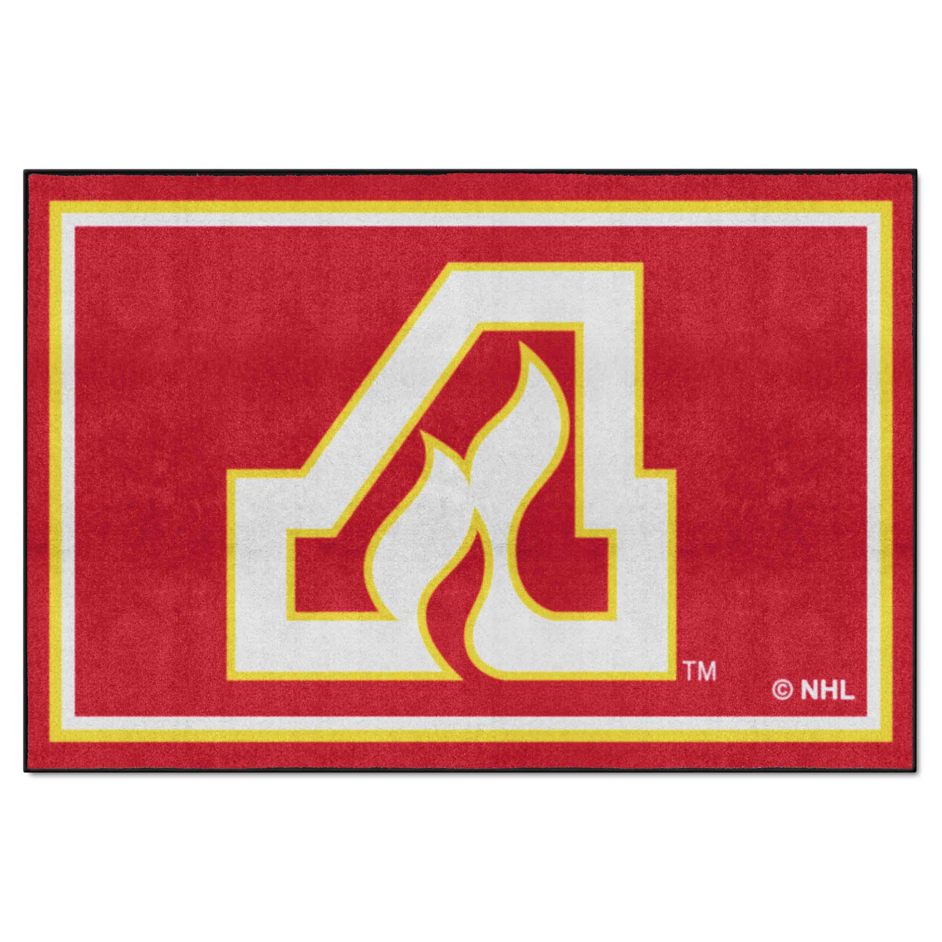 NHLRETRO Atlanta Flames 5ft. x 8 ft. Plush Area Rug - Atlanta Flames