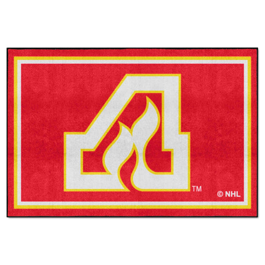 NHLRETRO Atlanta Flames 5ft. x 8 ft. Plush Area Rug - Atlanta Flames
