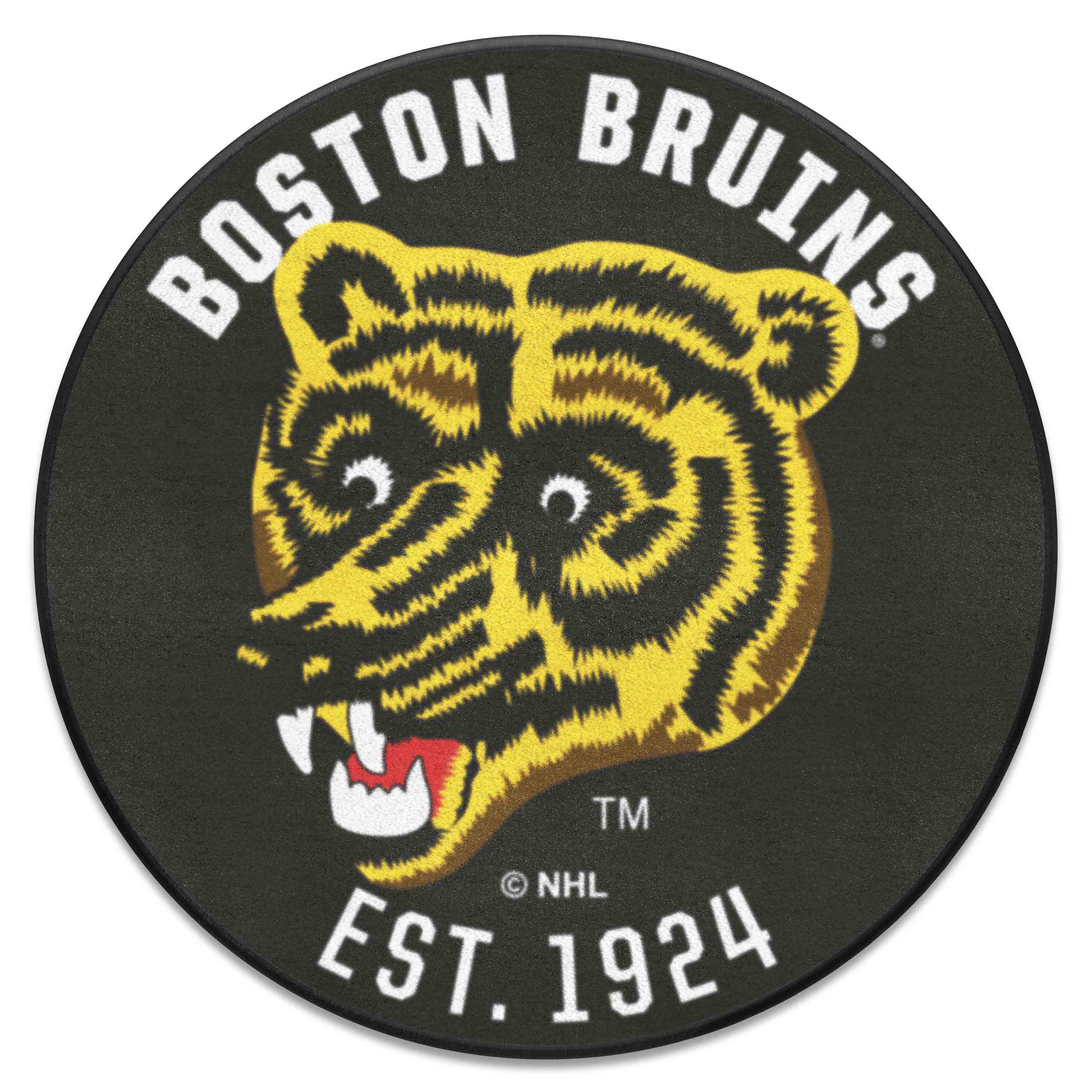 Retro NHL Boston Bruins Roundel Rug - 27in. Diameter - Boston Bruins