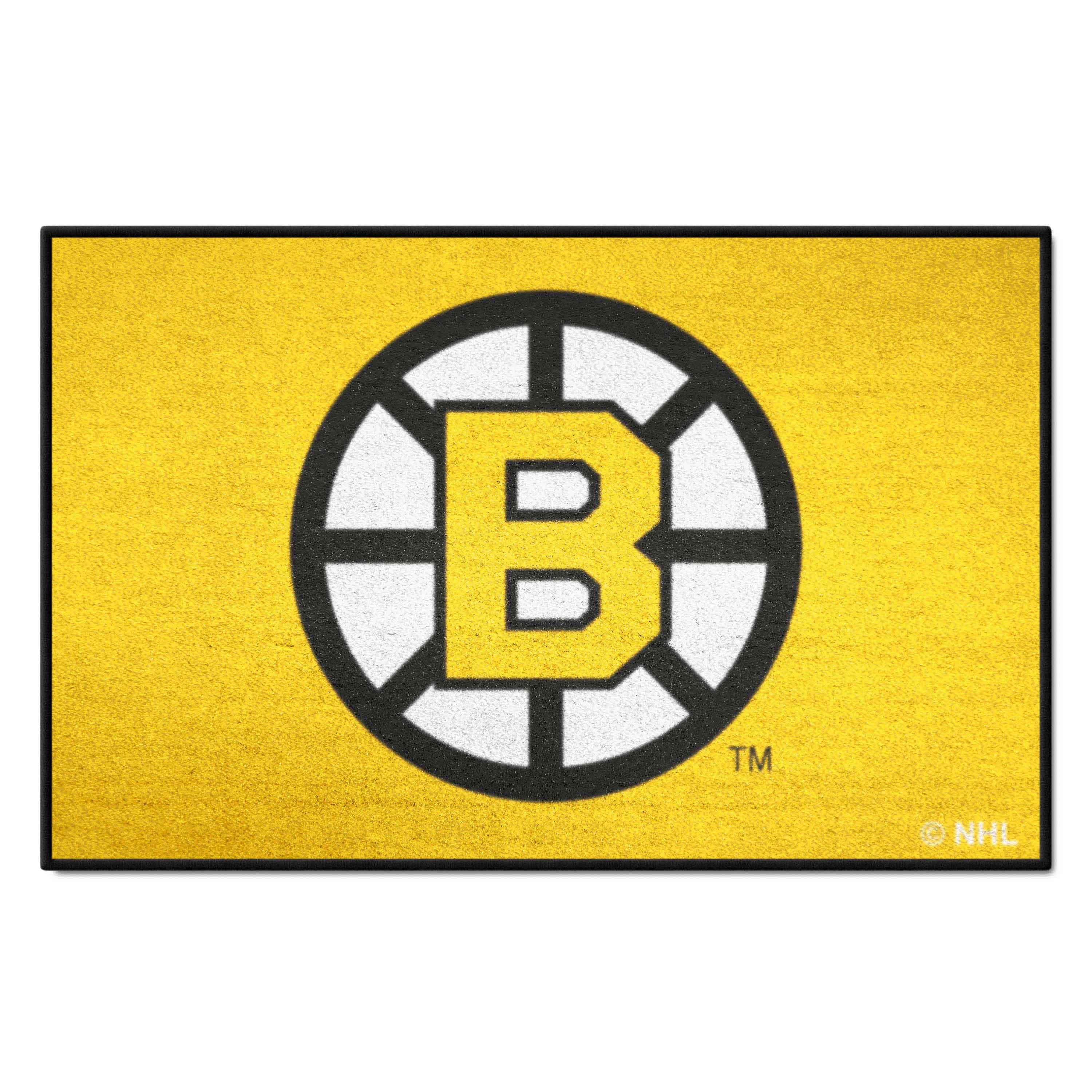 Retro NHL Boston Bruins Starter Mat Accent Rug - 19in. x 30in. - Boston Bruins