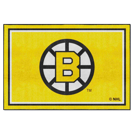 Retro NHL Boston Bruins 5ft. x 8 ft. Plush Area Rug - Boston Bruins