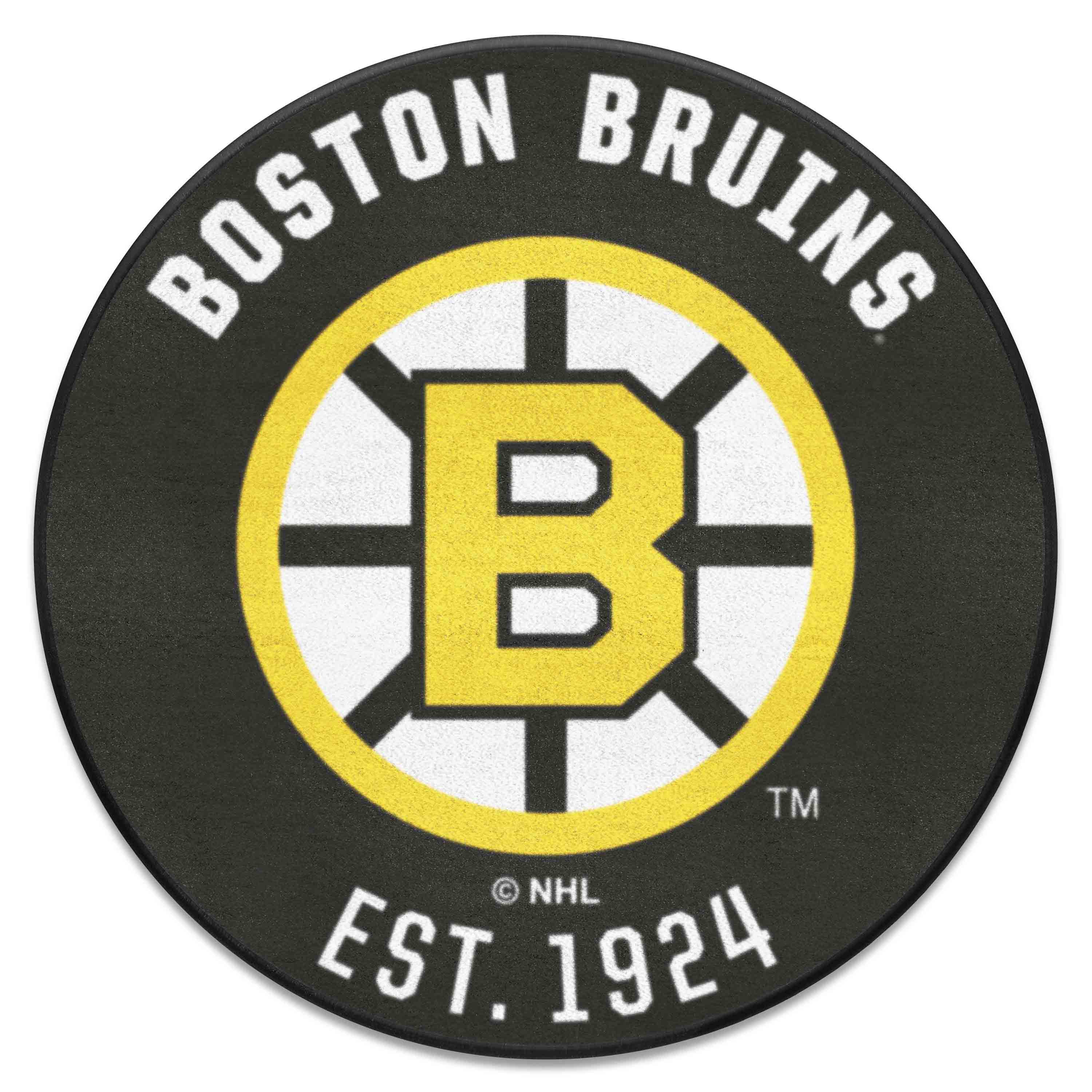 Retro NHL Boston Bruins Roundel Rug - 27in. Diameter - Boston Bruins