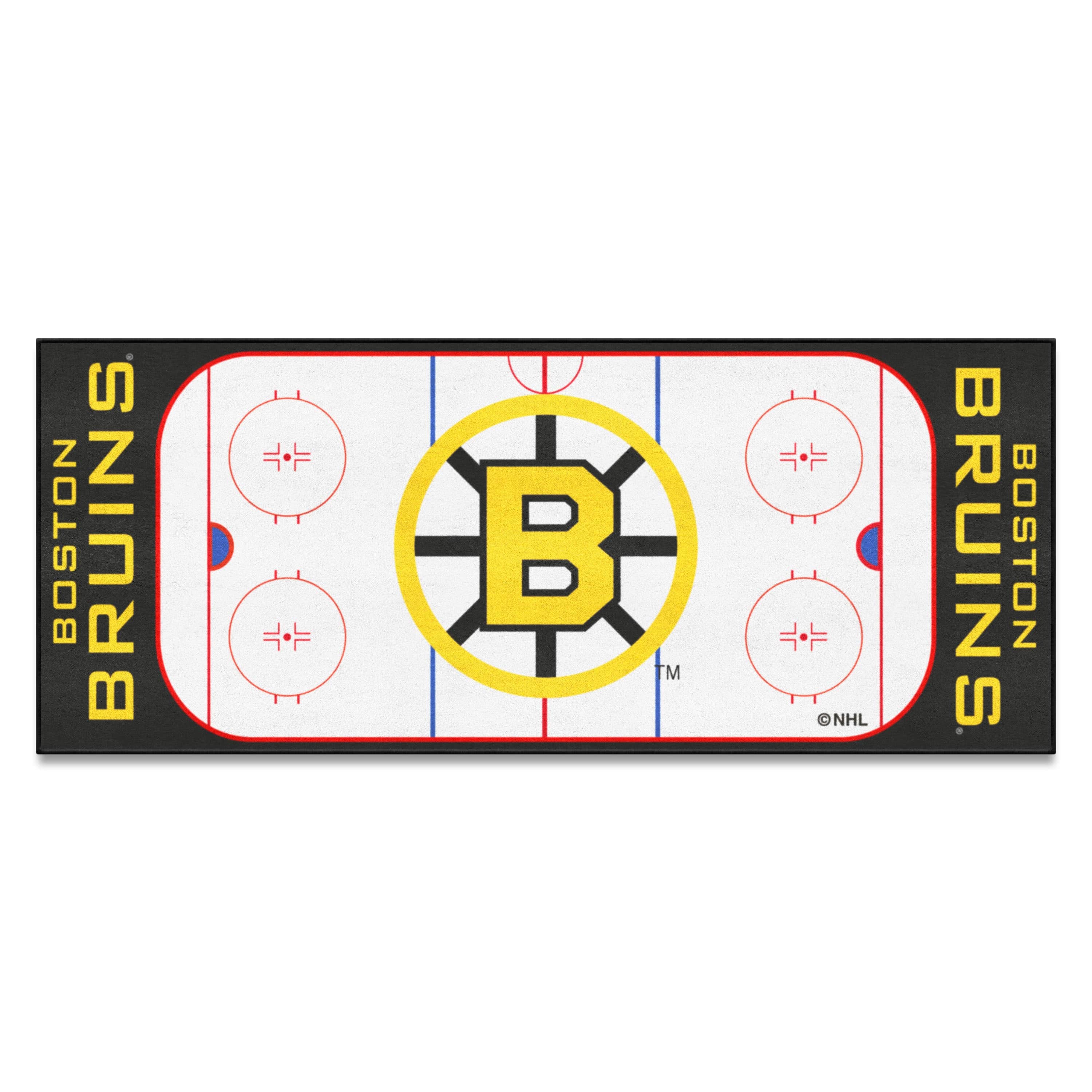 Retro NHL Boston Bruins Rink Runner - 30in. x 72in. - Boston Bruins