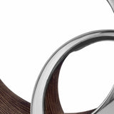 16" Silver and Brown Buffed Aluminum Decorative Bowl - Homeroots