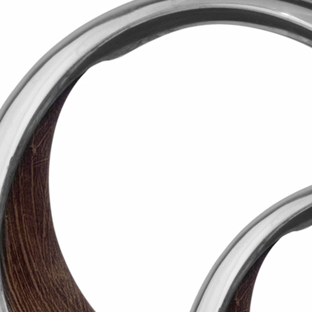 11" Brown and Silver Aluminum Circular Decorative Bowl - Homeroots - Flyclothing LLC
