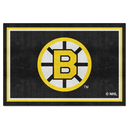 Retro NHL Boston Bruins 5ft. x 8 ft. Plush Area Rug - Boston Bruins