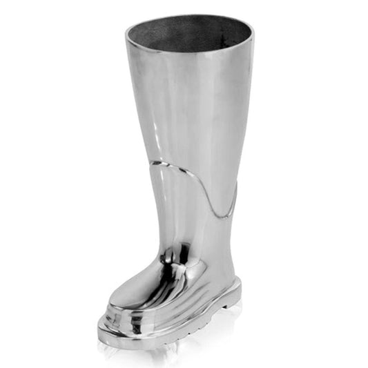 16" Silver Buffed Aluminum Tabletop Sculpture - Homeroots
