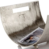 17" Brushed Silver Modern Magazine Basket - Homeroots - Flyclothing LLC