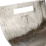 17" Brushed Silver Modern Magazine Basket - Homeroots