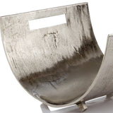 17" Brushed Silver Modern Magazine Basket - Homeroots - Flyclothing LLC