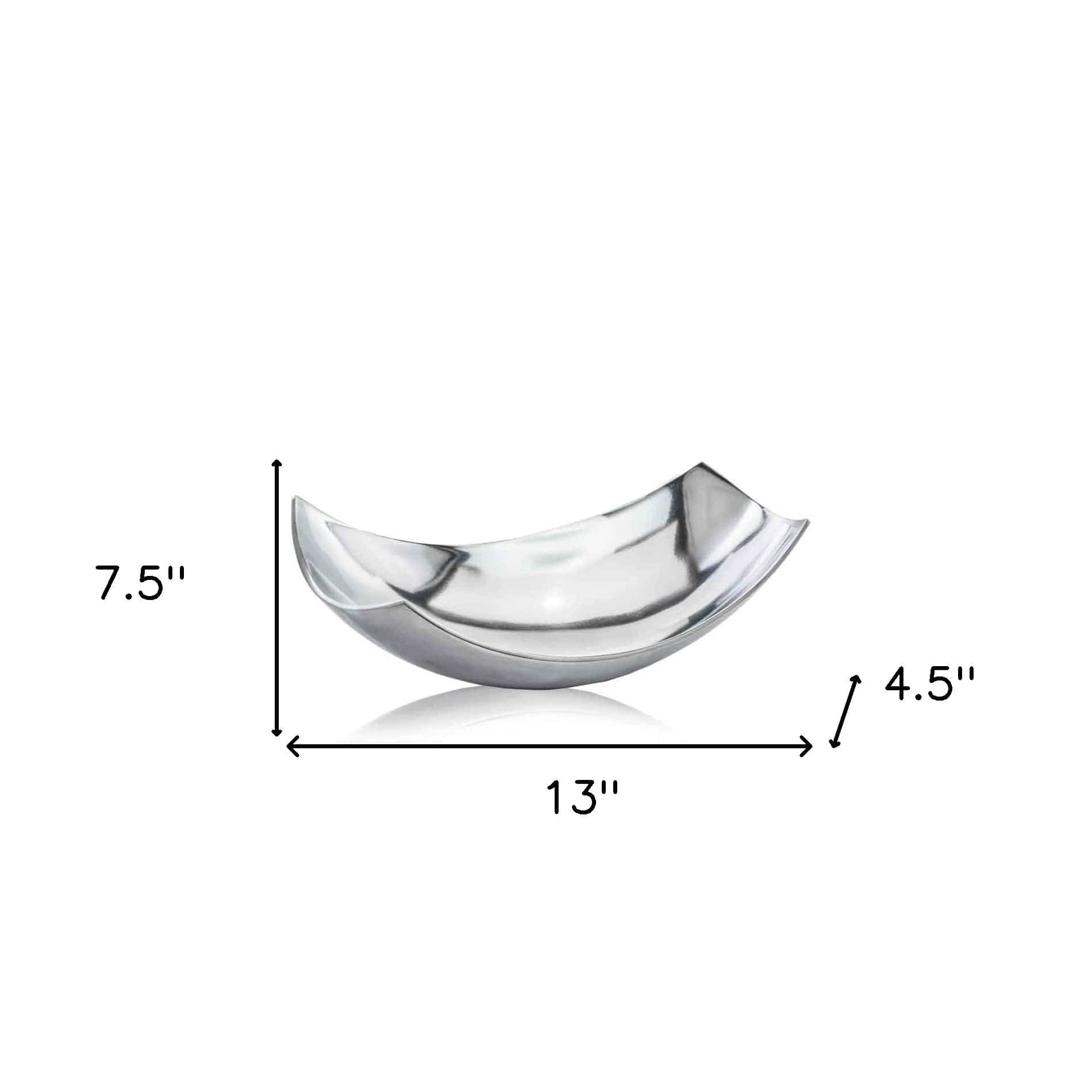 5" Silver Buffed Aluminum Decorative Bowl - Homeroots - Flyclothing LLC
