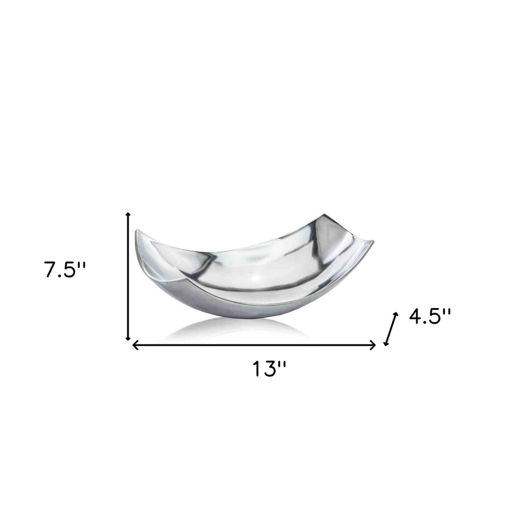 5" Silver Buffed Aluminum Decorative Bowl - Homeroots - Flyclothing LLC