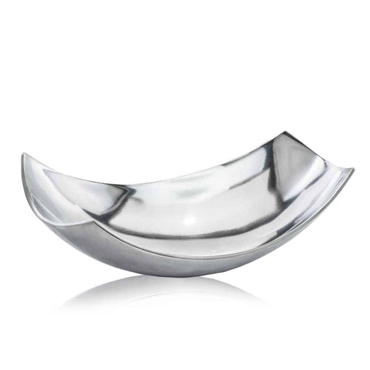 5" Silver Buffed Aluminum Decorative Bowl - Homeroots