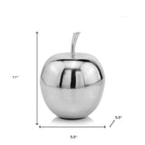 11" Silver Buffed Aluminum Decorative Apple Tabletop Sculpture - Homeroots - Flyclothing LLC