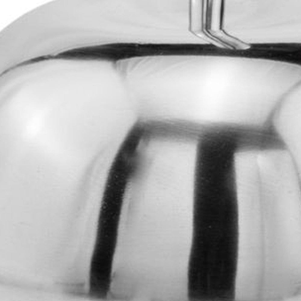 11" Silver Buffed Aluminum Decorative Apple Tabletop Sculpture - Homeroots - Flyclothing LLC