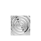 12" X 12" Silver Metallic Buffed Aluminum Abstract Ripple Wall Decor - Homeroots