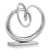 17" Silver Buffed Aluminum Tabletop Sculpture - Homeroots - Flyclothing LLC