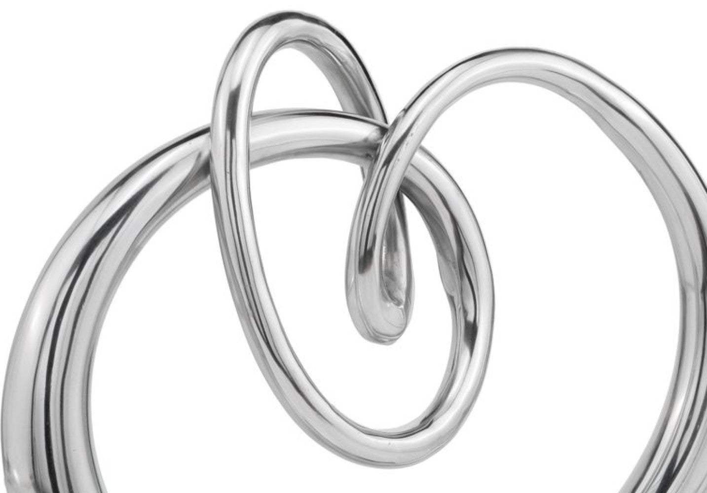 17" Silver Buffed Aluminum Tabletop Sculpture - Homeroots - Flyclothing LLC